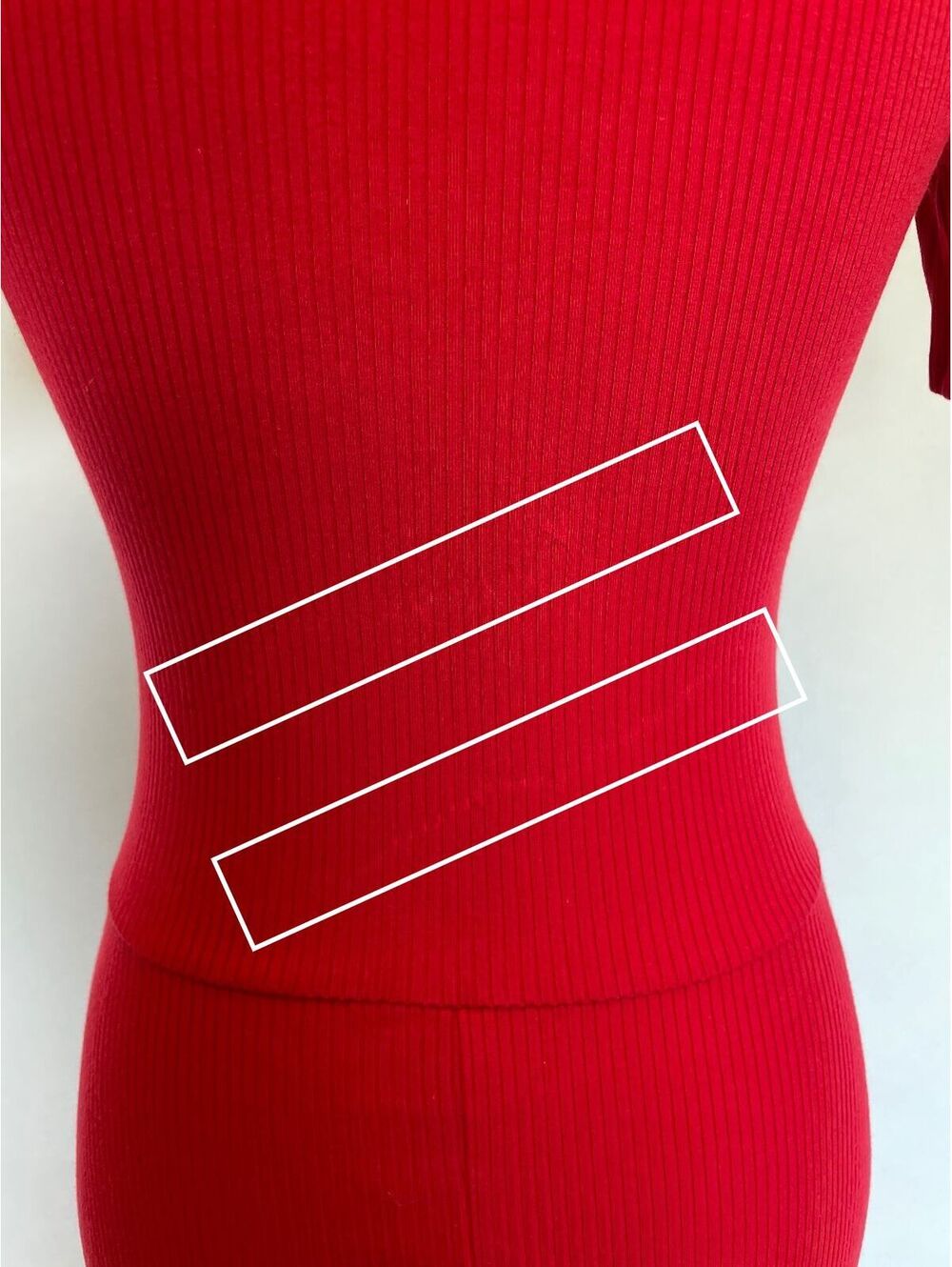 Reformation Red Ribbed Button Front V-Neck Mini Dress Short Sleeve Tencel Size S - Picture 5 of 8